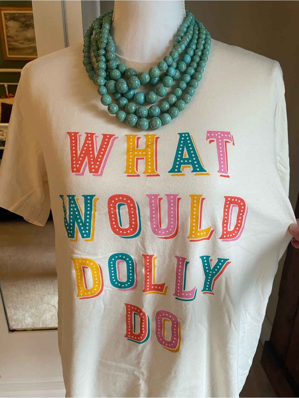 Dolly Parton Cream Tee-what would Dolly do? 🩷